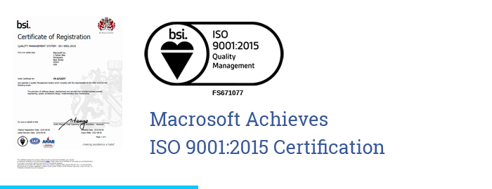 ISO Certification Announcement